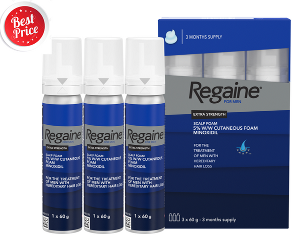 Regaine (minoxidil) 5% Foam For Men - 3 Month Supply