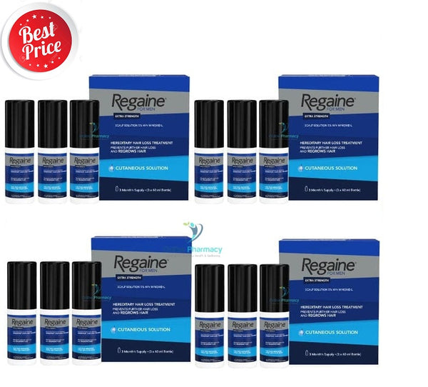 Regaine (minoxidil) 5% Solution For Men (12 Month Supply) - 12 x 60ml Pack
