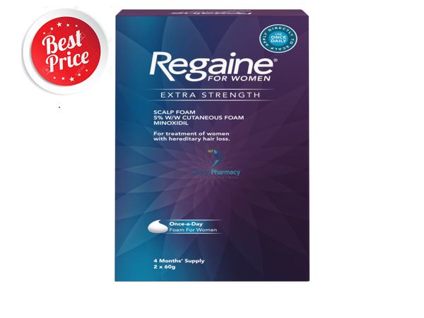 Regaine 5% Foam For Women - 2 x 60g (4 Month Supply)
