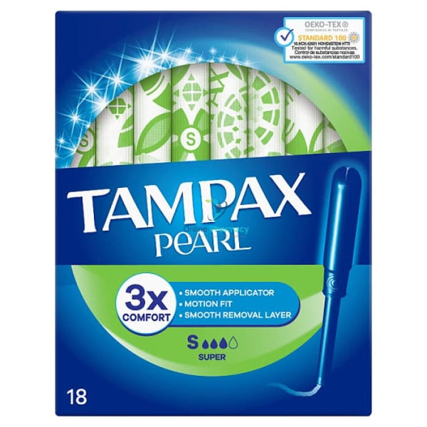 Tampax Pearl Super - 18 Pack - OnlinePharmacy