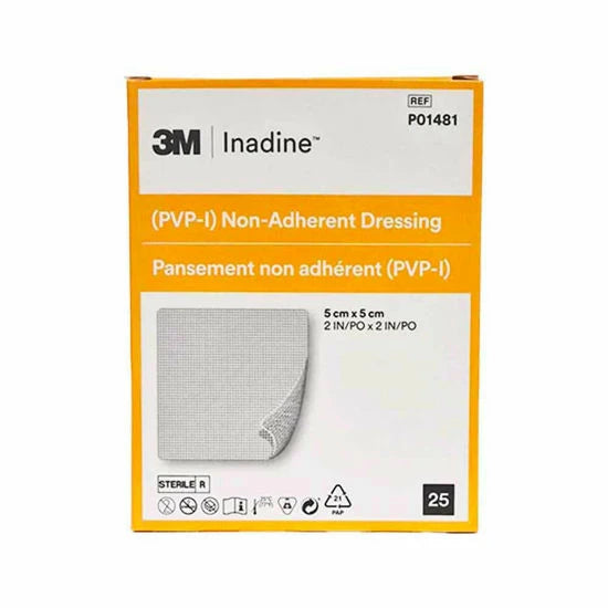 Inadine Iodine Dressings - 5cm X 5cm (Pack of 25)