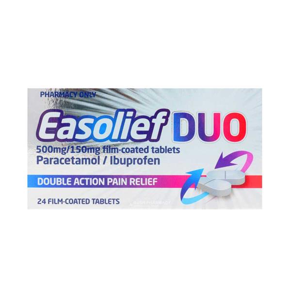 Easolief Duo Paracetamol 500mg & Ibuprofen 150mg Tablets - 24 Pack