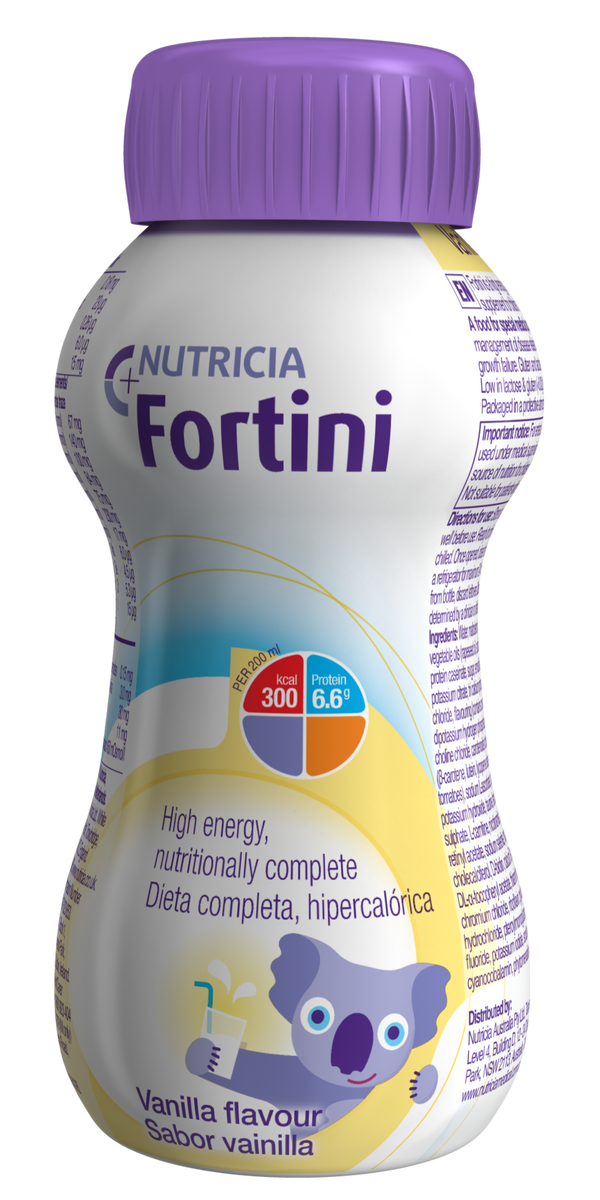 Fortini Nutritional Drinks Vanilla - 200ml /  Box of 24 x 200ml
