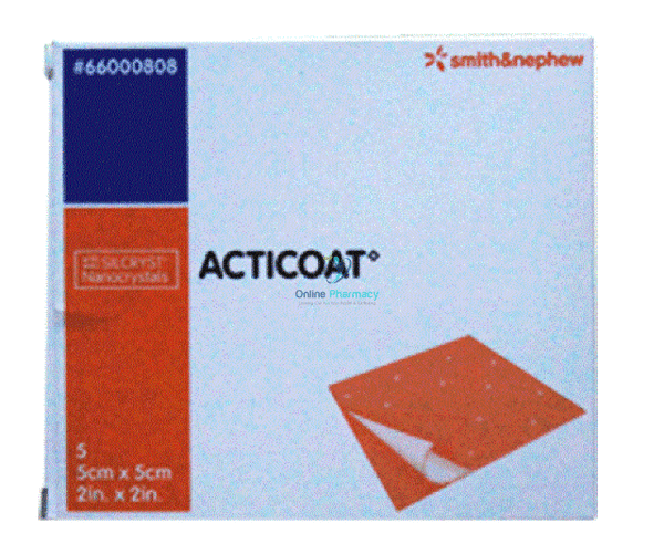 Acticoat Wound Dressings 5cm x 5cm - 5 Pack - OnlinePharmacy