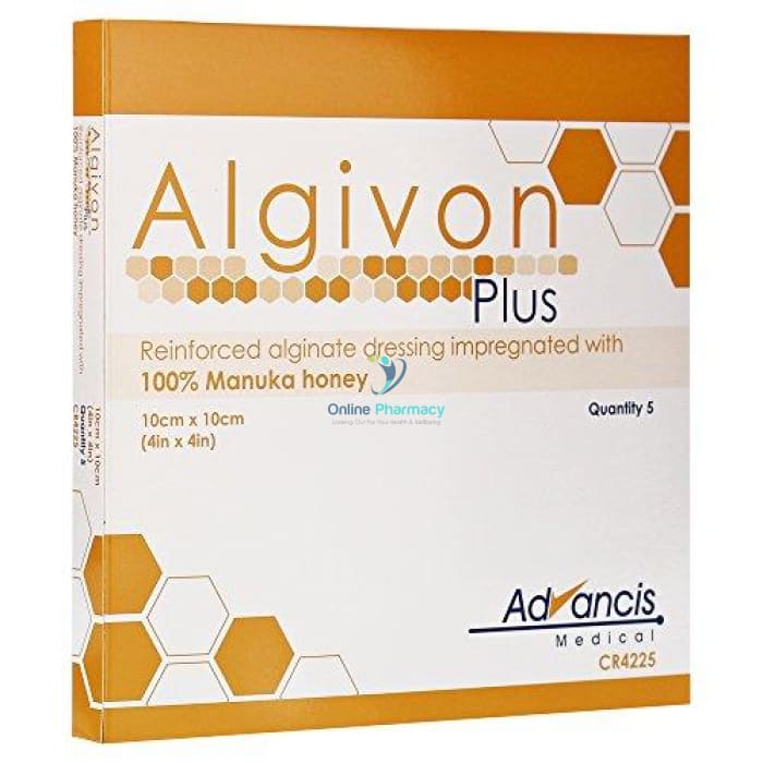 Algivon Manuka Honey Dressing - 10cm x 10cm 5 Pack - OnlinePharmacy