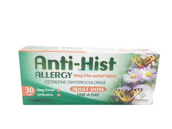 Anti-Hist Cetirizine Tablets - 7/30 Tablets - OnlinePharmacy