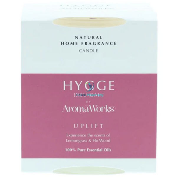 Aromaworks Hygge Candle Uplift Lemongrass And Ho Wood 220Gm Home Fragrance