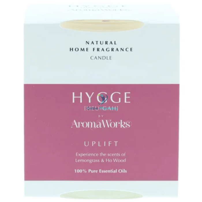 Aromaworks Hygge Candle Uplift Lemongrass And Ho Wood 220Gm Home Fragrance