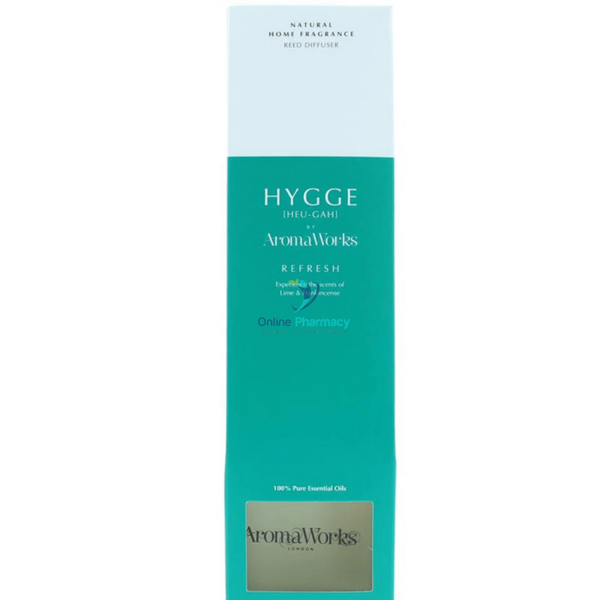 Aromaworks Hygge Reed Diffuser - Refresh Lime And Frankincense Home Fragrance