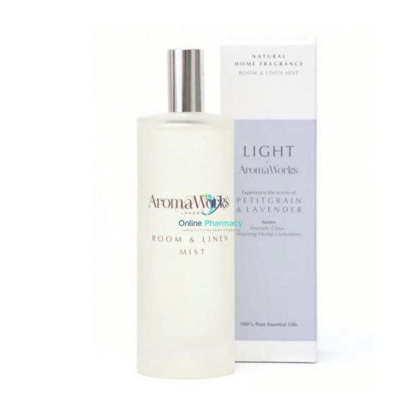 Aromaworks Light Range - Petitgrain & Lavender Room Mist 100Ml Home Fragrance