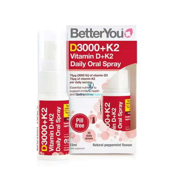 Better You D3000 + K2 Daily Oral Spray Vitamins & Supplements