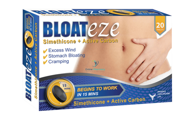 Bloateze Tablets - Bloating and Gas Relief - OnlinePharmacy