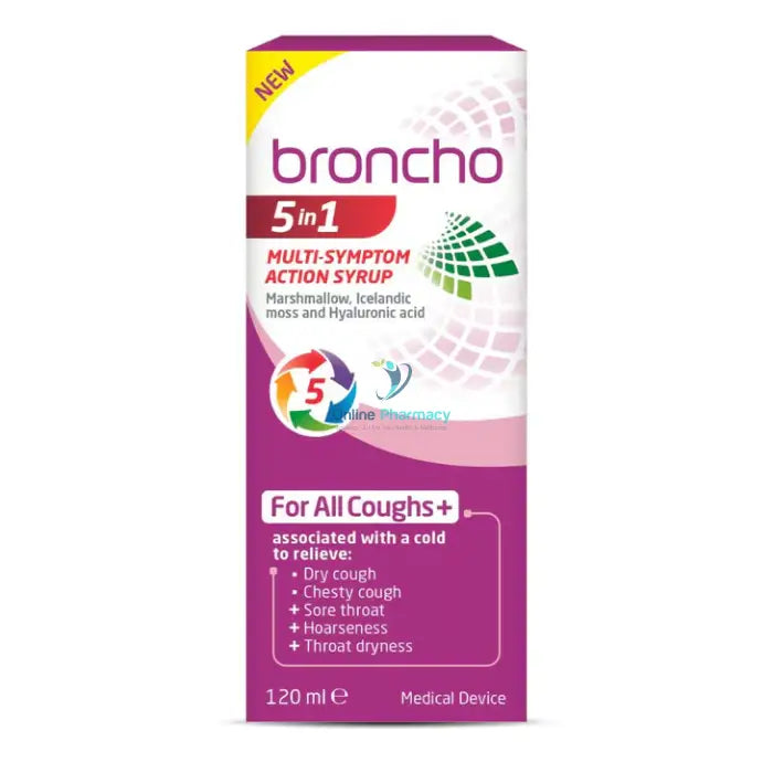 Broncho 5 In 1 Multi Symptom Action Syrup 120Ml / 200Ml Cough