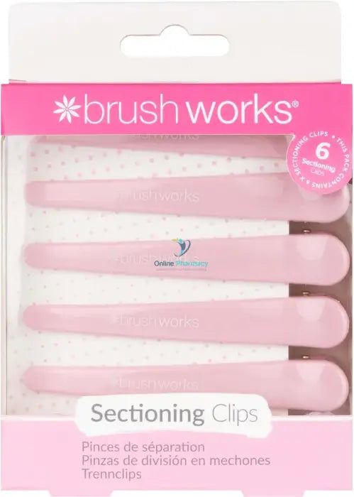 Brush Works Sectioning Clips - 6 Pack Hair Claws &
