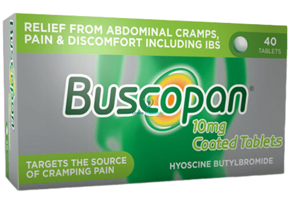 Buscopan Hyoscine 10mg Tablets - 20/40 Pack - OnlinePharmacy