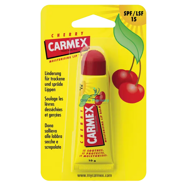 Carmex Lip Balm Cherry SPF15 Tube - 10g - OnlinePharmacy