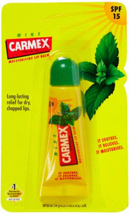 Carmex Mint SPF15 Tube - 10g - OnlinePharmacy