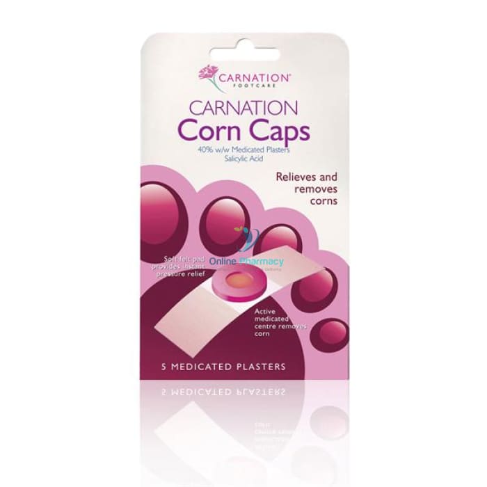 Carnation Corn Caps Medicated Plasters -  5 Pack