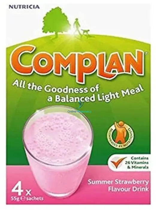 Complan Nutritional Drink Strawberry - 4 X 55G Sachets Nutrition Drinks & Shakes