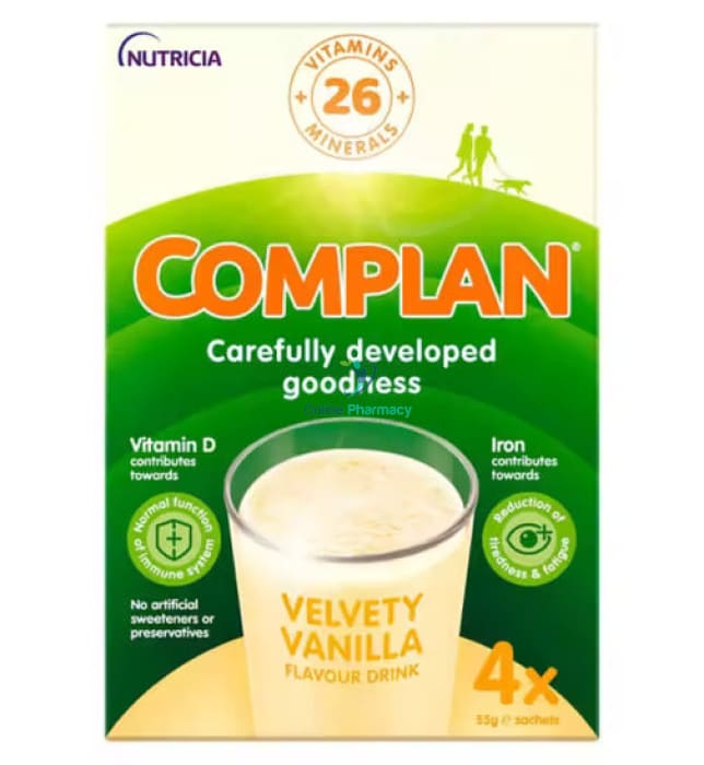 Complan Nutritional Drink Vanilla - 4 X 55G Sachets Nutrition Drinks & Shakes