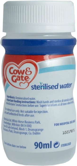 Cow And Gate Sterilised Water 24 X 90Ml Baby Formula