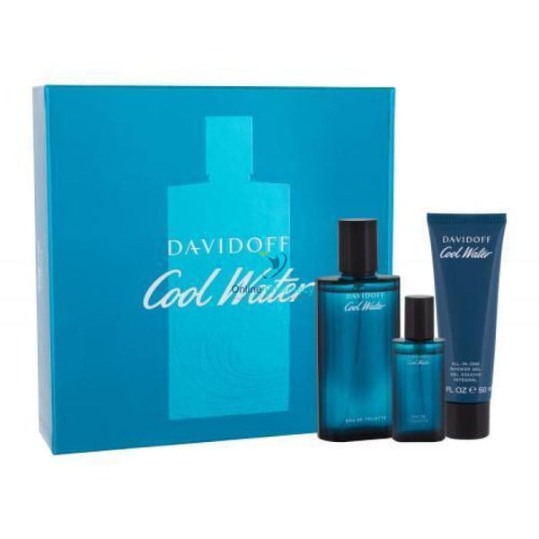 Davidoff Cool Water 3 Piece Set For Women 75Ml Perfume & Cologne