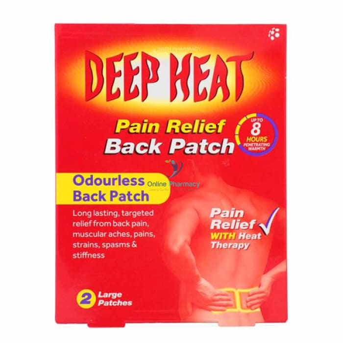 Deep Heat Pain Relief Back Patch - 2 Pack