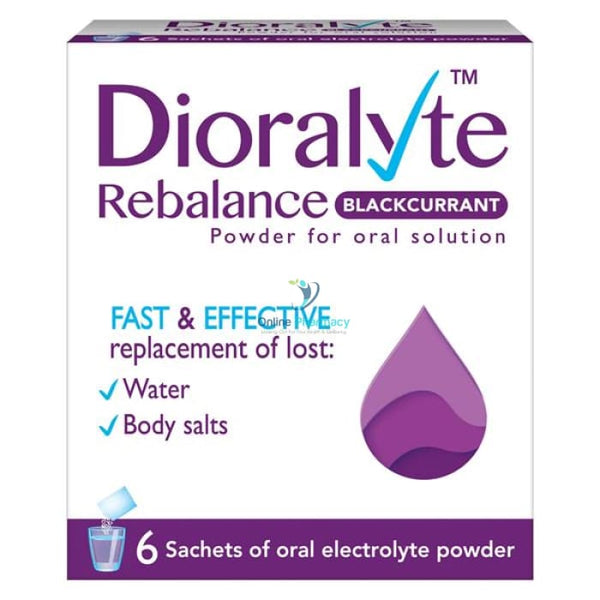 Dioralyte Rebalance Blackcurrant Sachets - 6 Pack - OnlinePharmacy