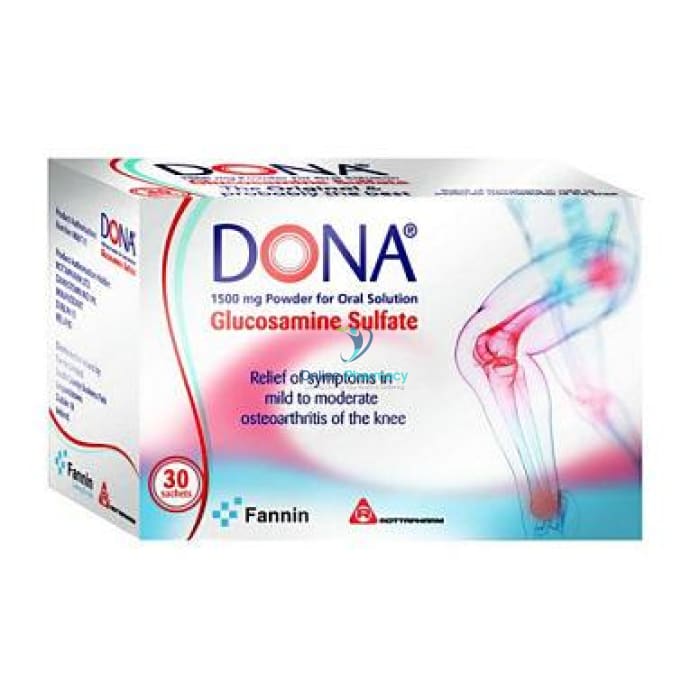 DONA Glucosamine Sulfate 1500mg Powder For Oral Solution - 30 Pack