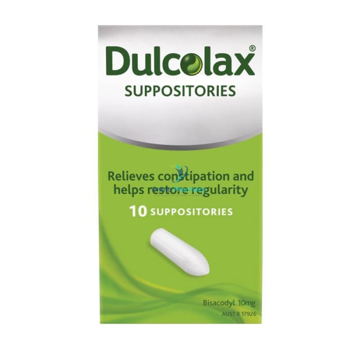 Dulcolax 10mg Bisacodyl Suppositories 12 Pack