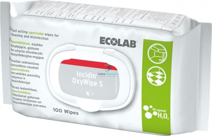 Ecolab Incidin Disinfectant Oxywipes S - 100 Pack - OnlinePharmacy