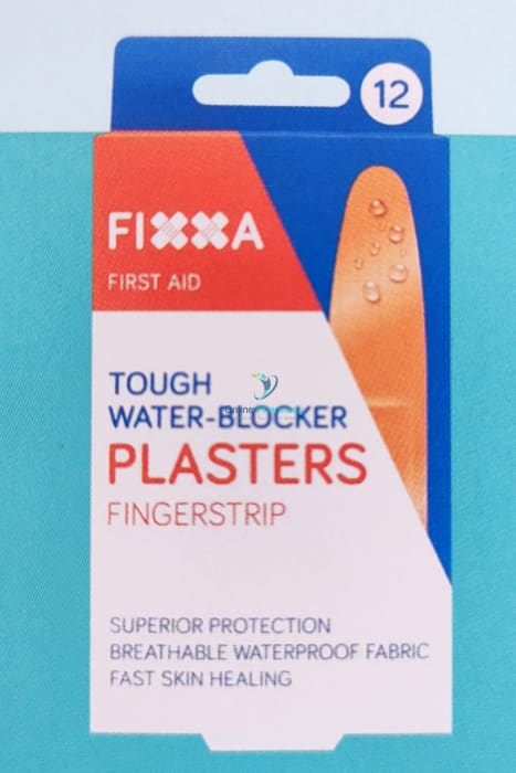 Fixxa Tough Water-Blocker Plasters Fingerstrip - 12 x Pack - OnlinePharmacy