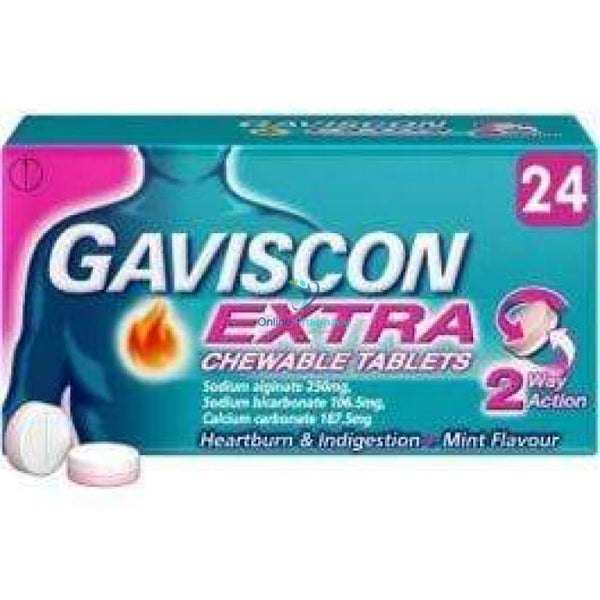 Gaviscon Extra Chewable Tablets - 24/48 Pack - OnlinePharmacy