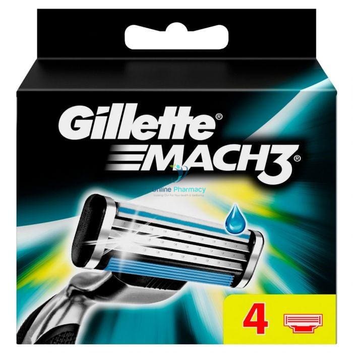 Gillette Mach 3 Blades 4 Pack - OnlinePharmacy