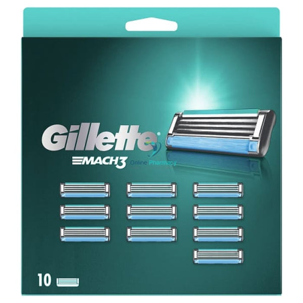 Gillette Mach 3 Razor Set - 10 Pack - OnlinePharmacy