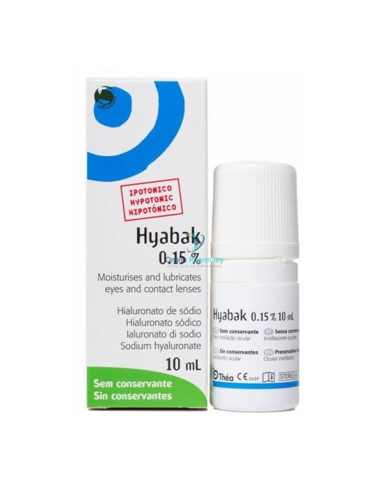 Hyabak Eye Drops 0.15% - 10ml - OnlinePharmacy