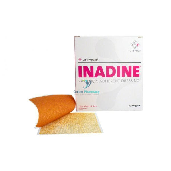 Inadine Iodine Dressings - 9.5cm X 9.5cm (Pack of 25) - OnlinePharmacy