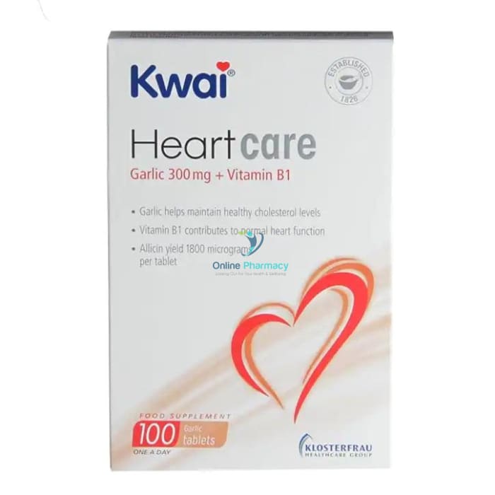 Kwai Heart Care Garlic Tablets- 30/100 Pack - OnlinePharmacy