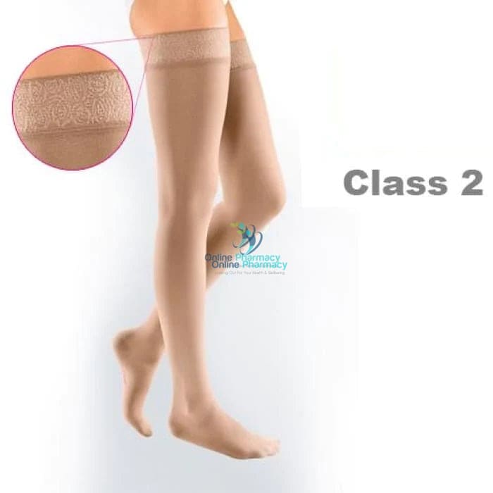 Medi Mediven Elegance Class 2 Thigh Length Compression Stockings With Silicone Topband - 1 Pair - OnlinePharmacy