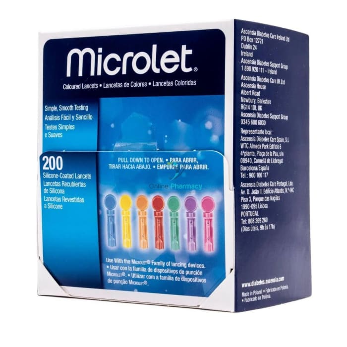 Microlet Coloured Lancets - 200 Pack