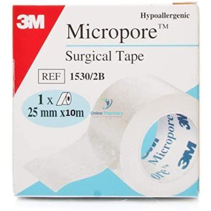 Micropore Hypoallergenic Surgical Tape - 25mm x 10m (12 Pack)