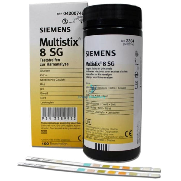 Multistix 8 Sg Reagent Strips For Urinalysis - 100 Pack 2304 Urine Test