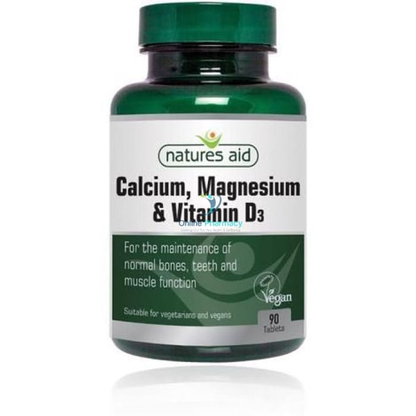 Natures Aid Calcium, Magnesium and Vitamin D3 - 90 Pack - OnlinePharmacy