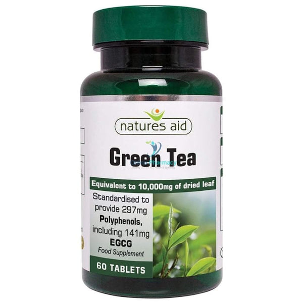 Natures Aid Green Tea 10 000mg - 60 Tablets - OnlinePharmacy