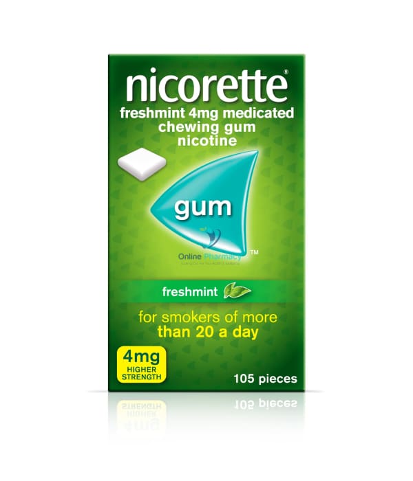 Nicorette Freshmint 4Mg Gum - 30 Or 105 Pack Nicotine