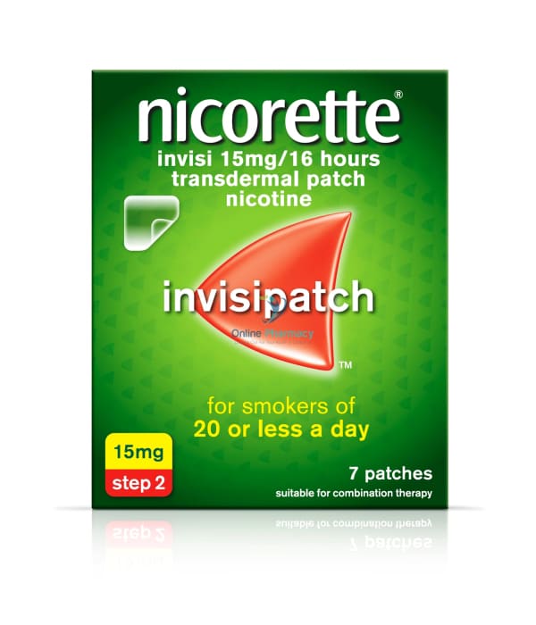 Nicorette Invisi 15Mg Step 2 Patches 7 Pack Nicotine
