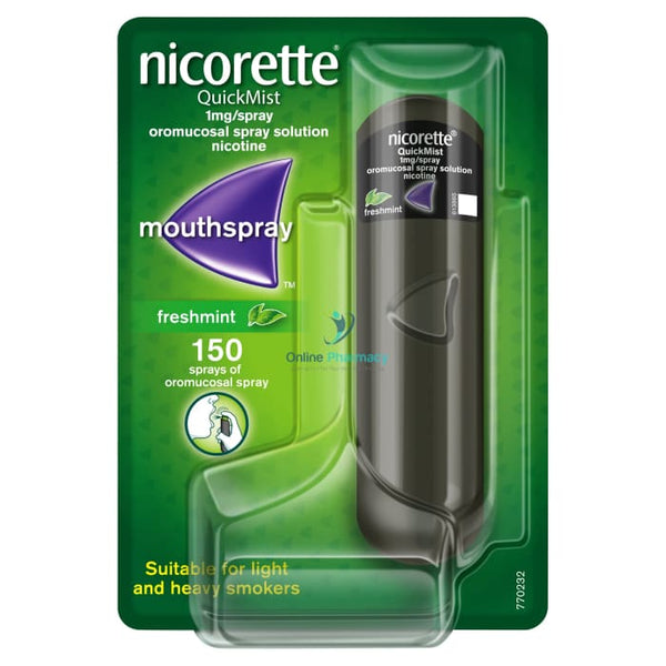 Nicorette Quickmist Freshmint 1Mg/Spray - Single Pack Nicotine Quickmist & Inhaler