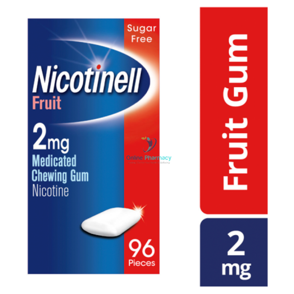 Nicotinell Fruit Gum 2mg - 24/96 Pack - OnlinePharmacy