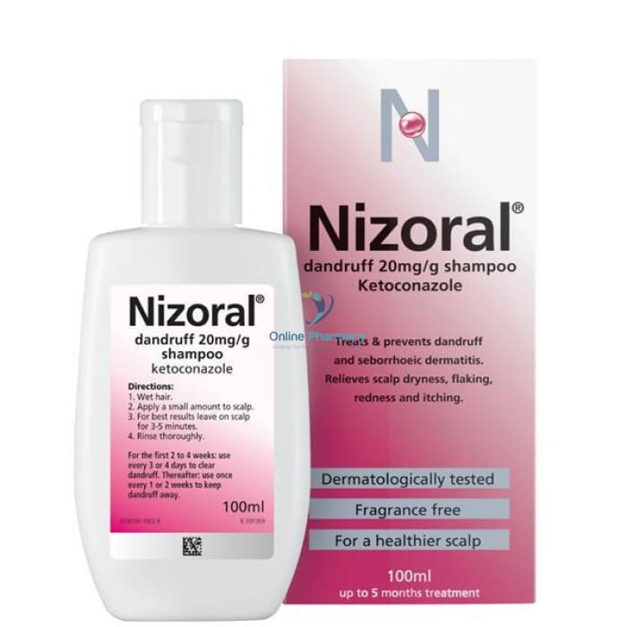 Nizoral Ketoconazole Seborrhoeic Dermatitis & Dandruff Shampoo - 100ml