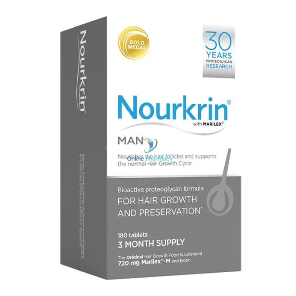 Nourkrin Man 3 Month Supply - 180 Tablets Vitamins & Supplements